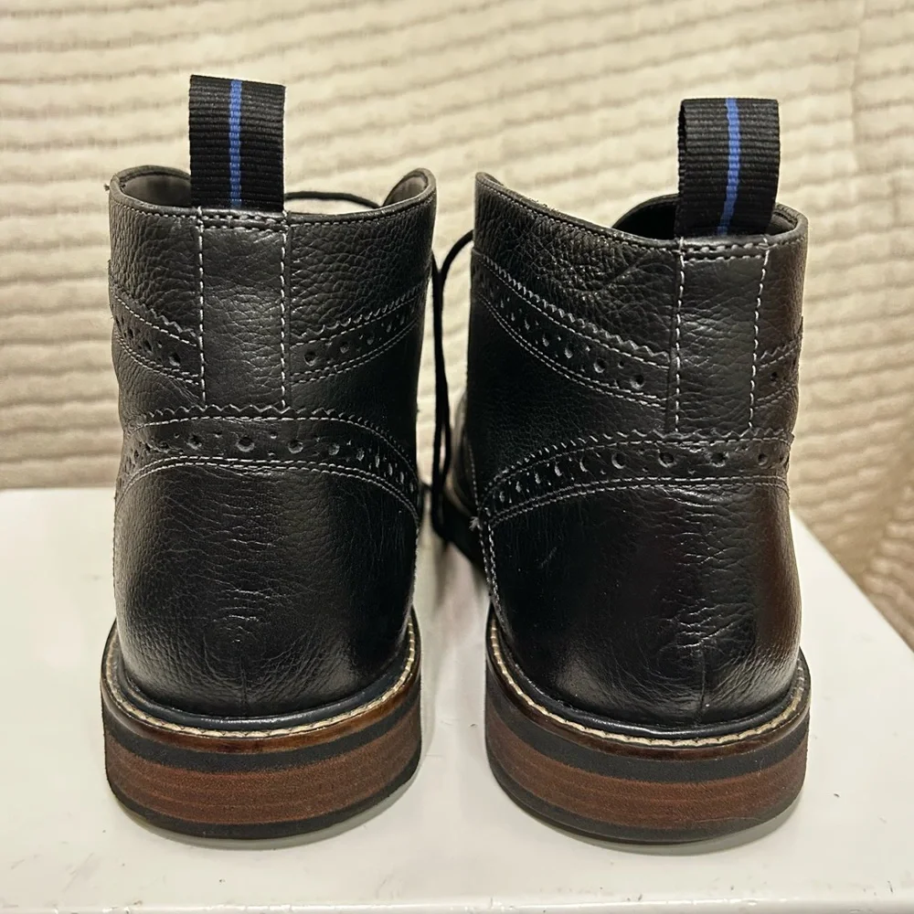 Nunn Bush Chukkas Black Leather Men's Ankle Boots Lace Up Size 11 - Picture 5 of 16